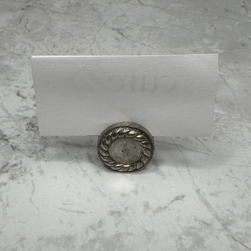 Pottery Barn Antique look Silver placecard holders
